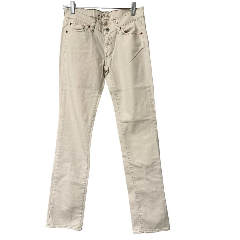 7 For All Mankind Jeans Straight Leg off-White Jeans 28